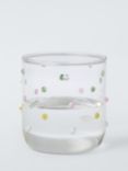 John Lewis Textured Dot Glass Tumbler, 320ml, Multi