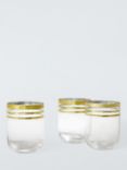 John Lewis Striped Glass Tumbler, Set of 2, 325ml, Gold