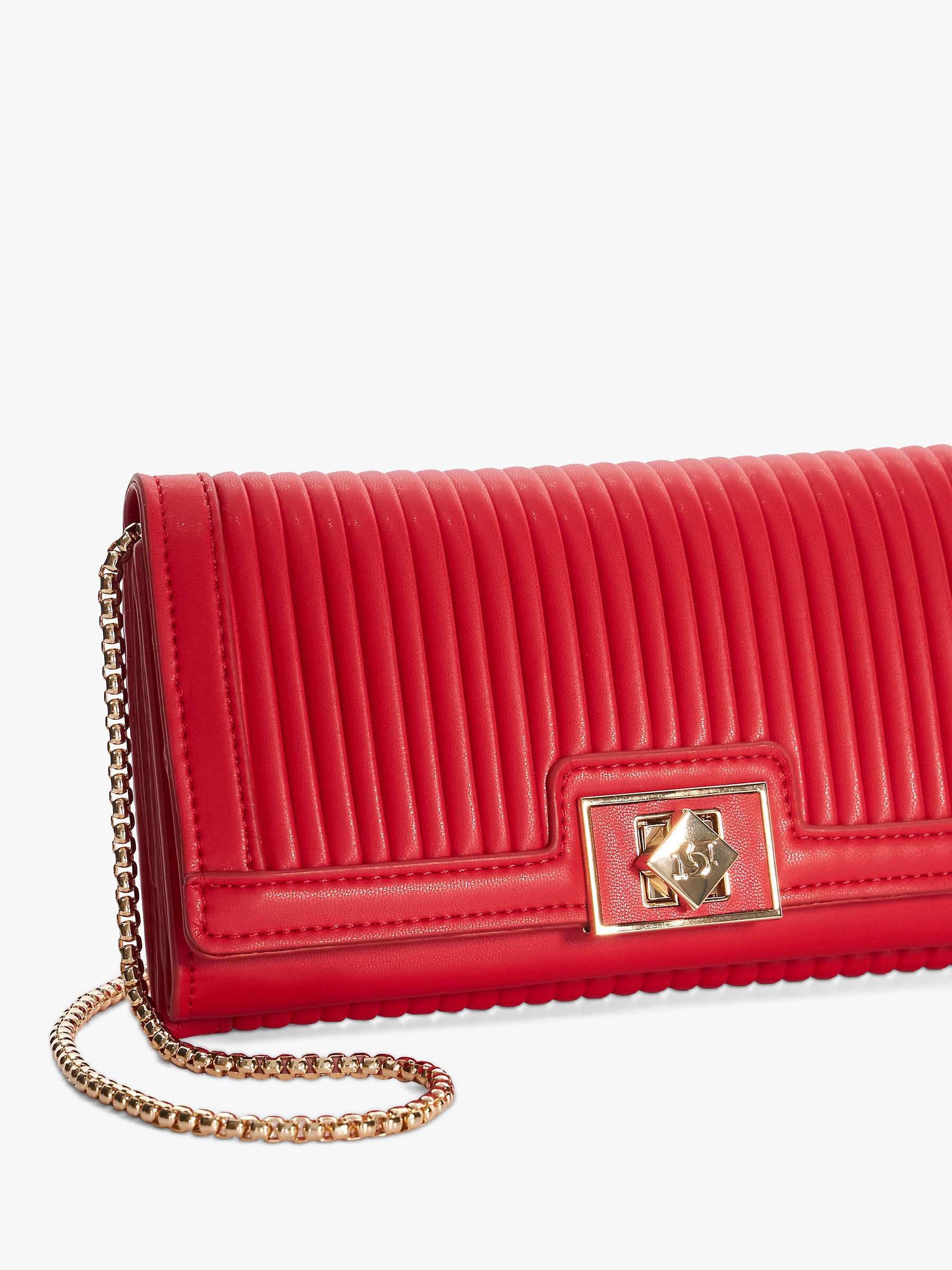 Buy Dune Serenities Pleated Clutch Bag, Red Online at johnlewis.com