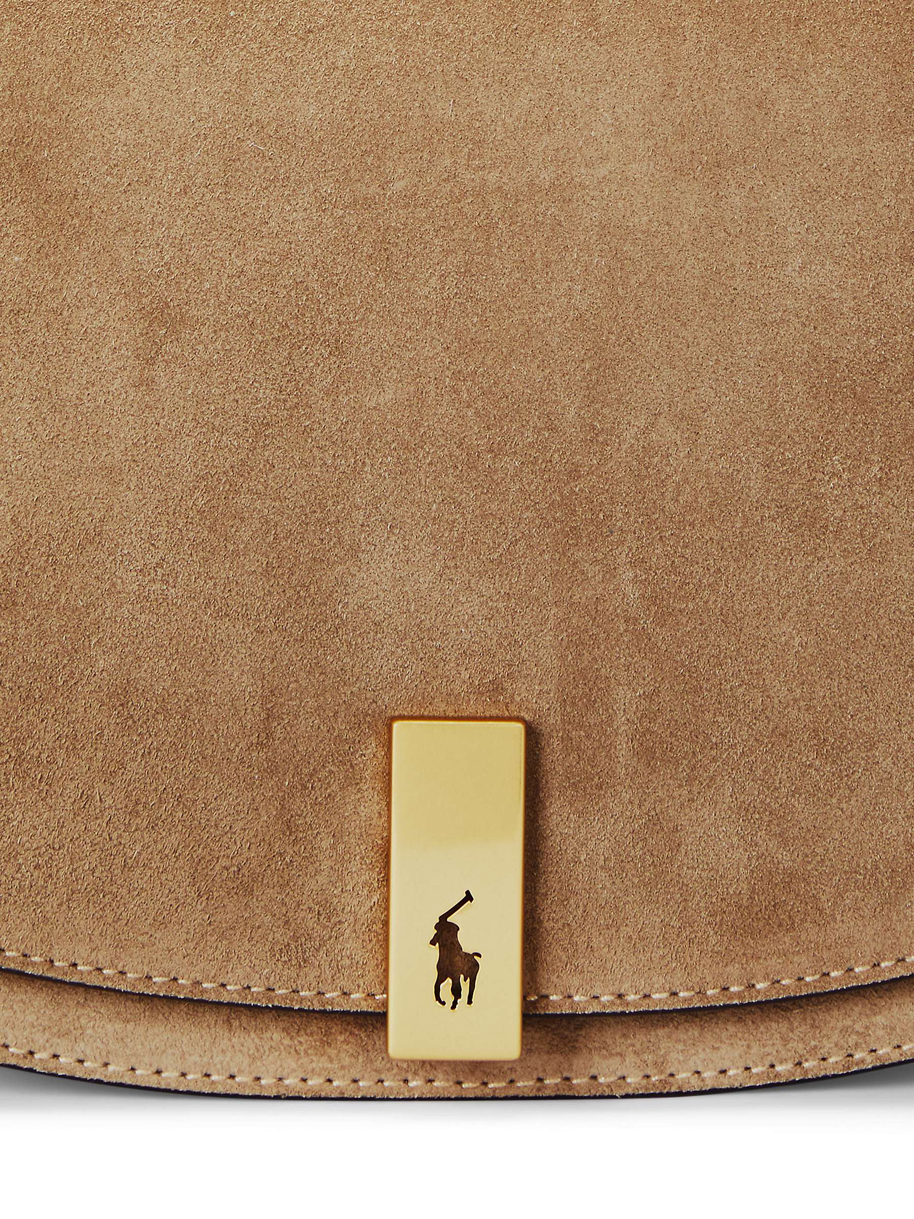 Buy Polo Ralph Lauren ID Suede Cross Body Bag, Clay Online at johnlewis.com
