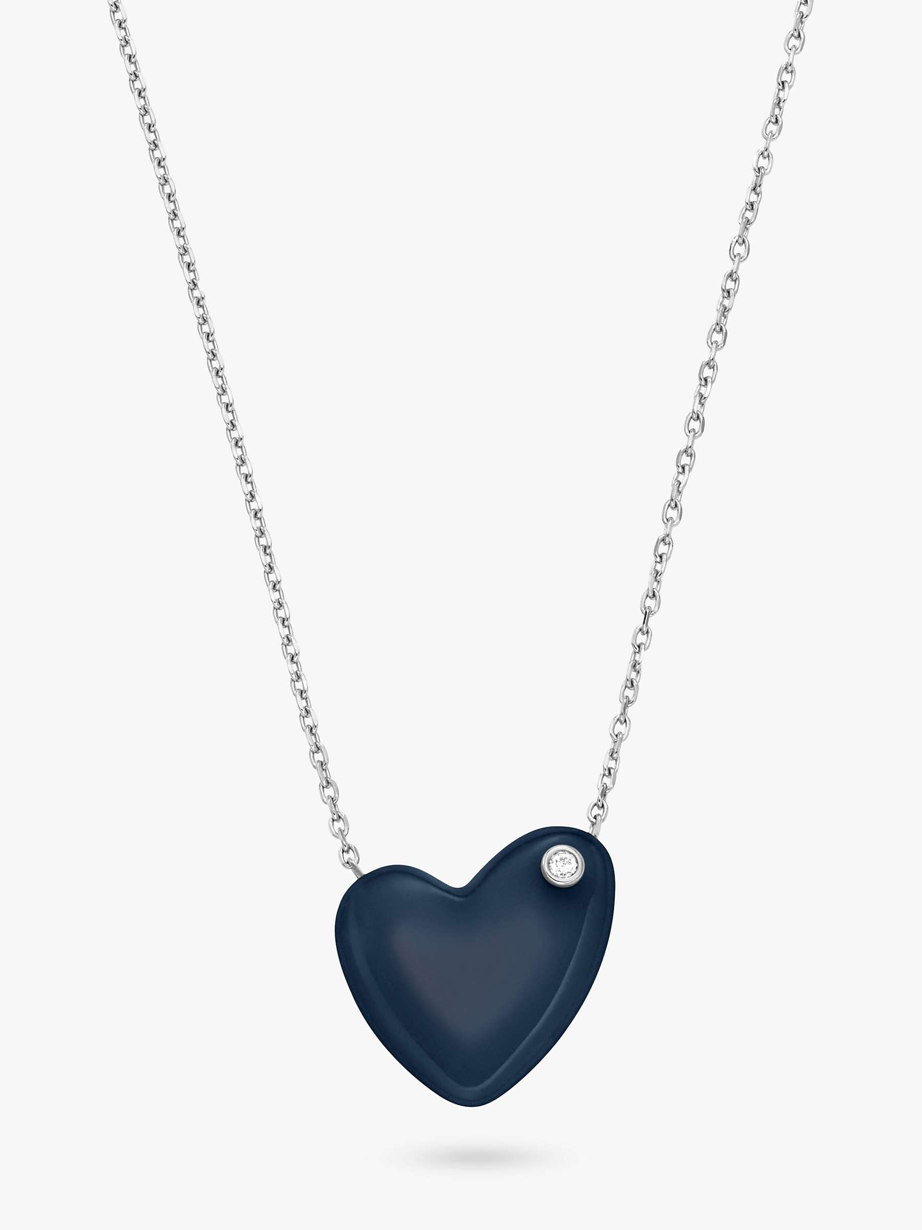 Buy Skagen Glass Heart Pendant Necklace Online at johnlewis.com