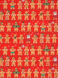 John Lewis Sugar & Spice Gingerbread People Wrapping Paper, L4m