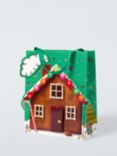 John Lewis Sugar & Spice Gingerbread House Gift Bag, Medium