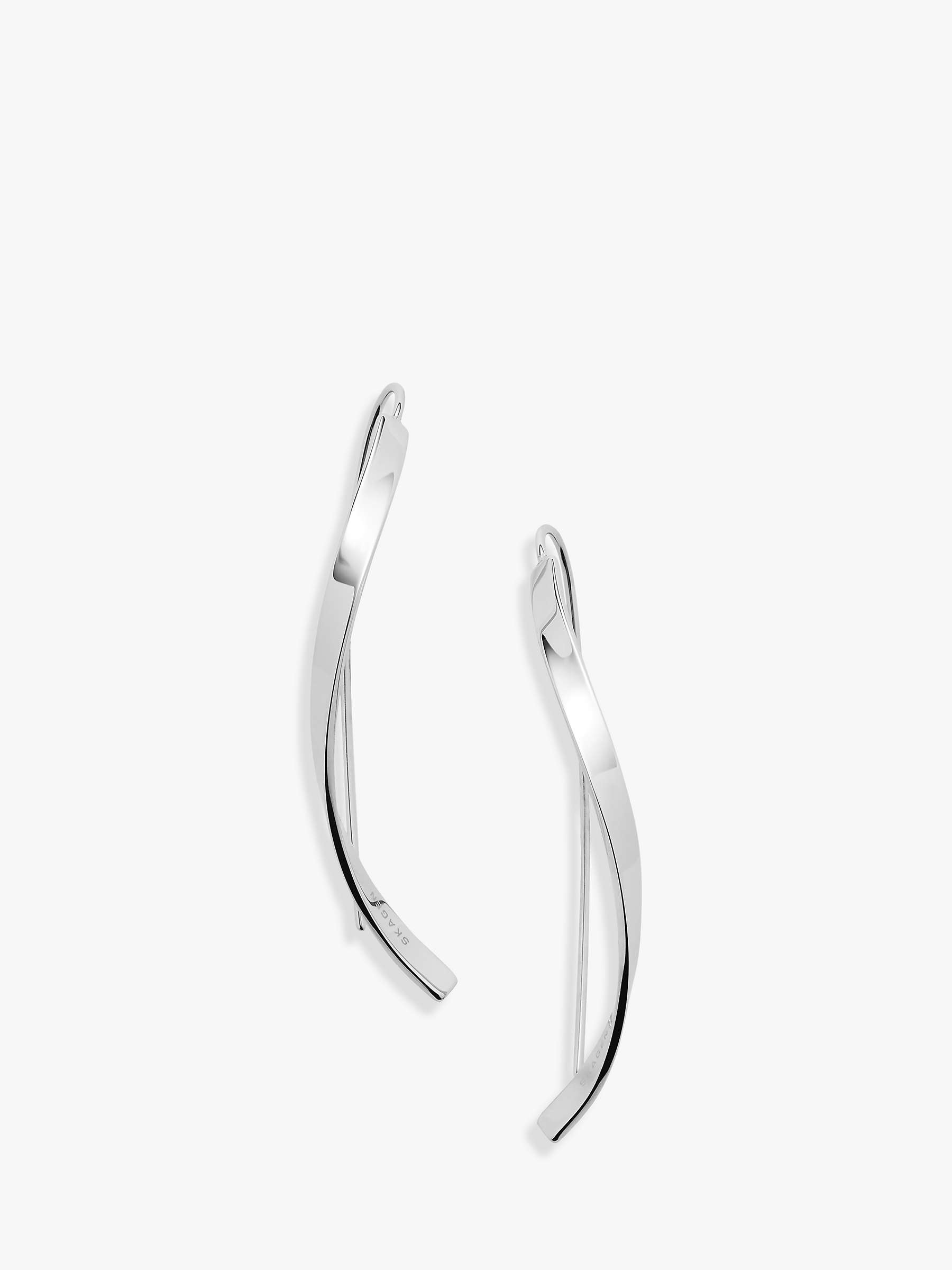 Buy Skagen Linear Curved Drop Earrings Online at johnlewis.com