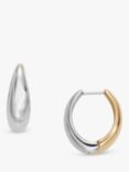 Skagen Linear Hoop Earrings, Gold/Silver