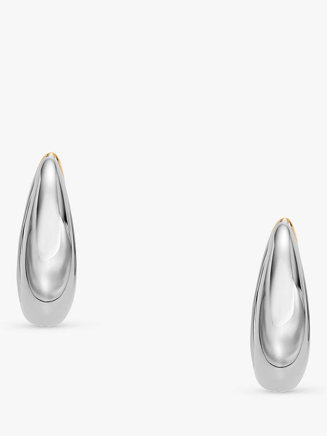 Skagen Linear Hoop Earrings, Gold/Silver