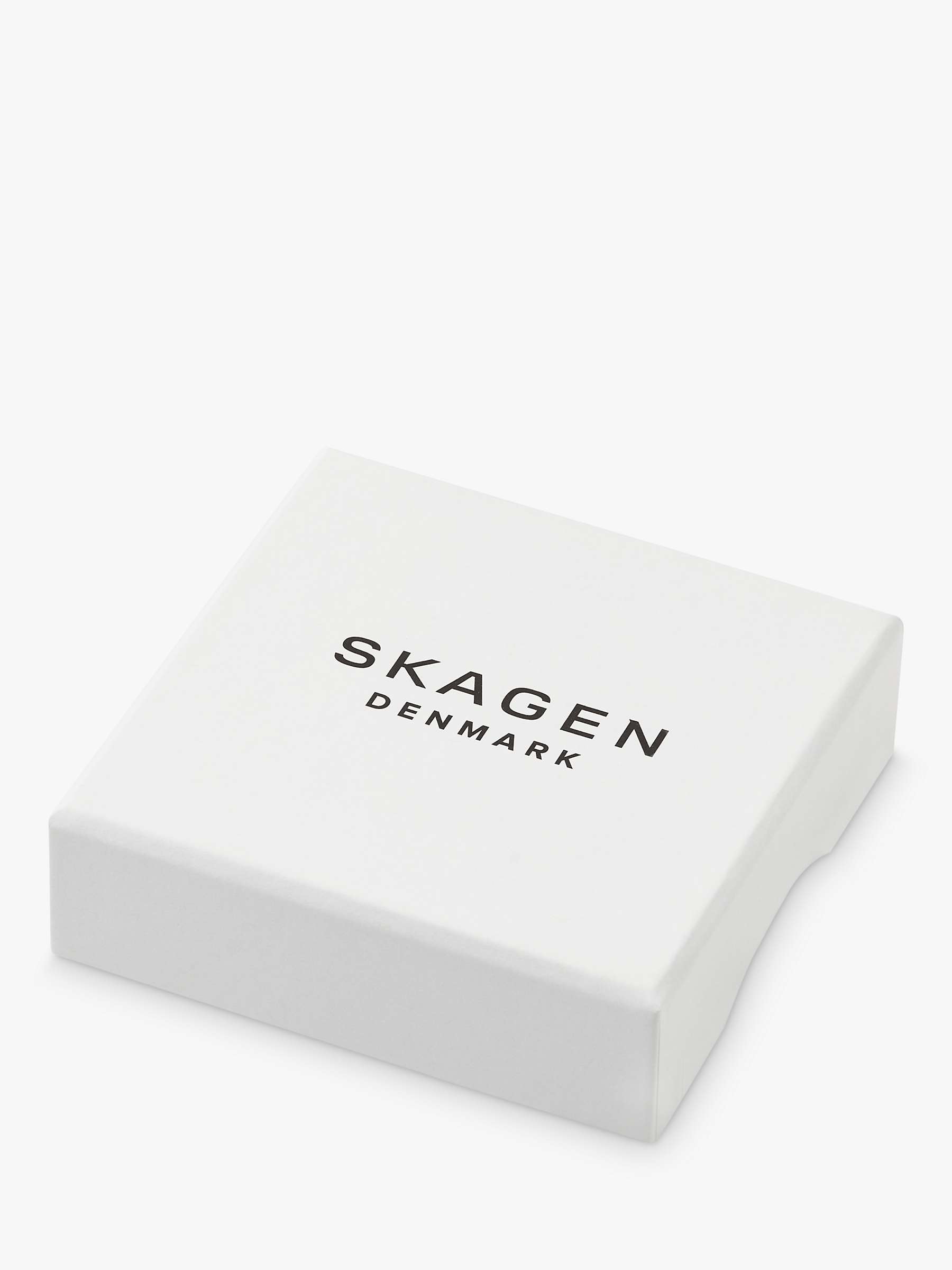 Buy Skagen Linear Hoop Earrings, Gold/Silver Online at johnlewis.com
