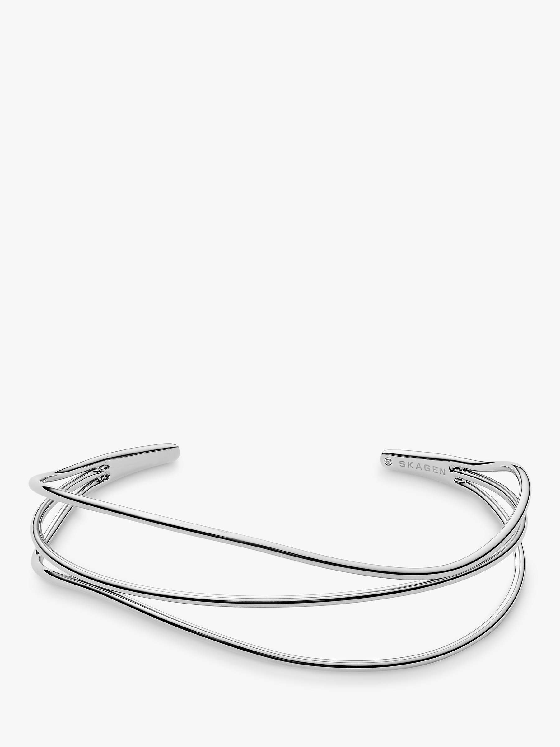 Buy Skagen Wired Open End Bangle, Silver Online at johnlewis.com