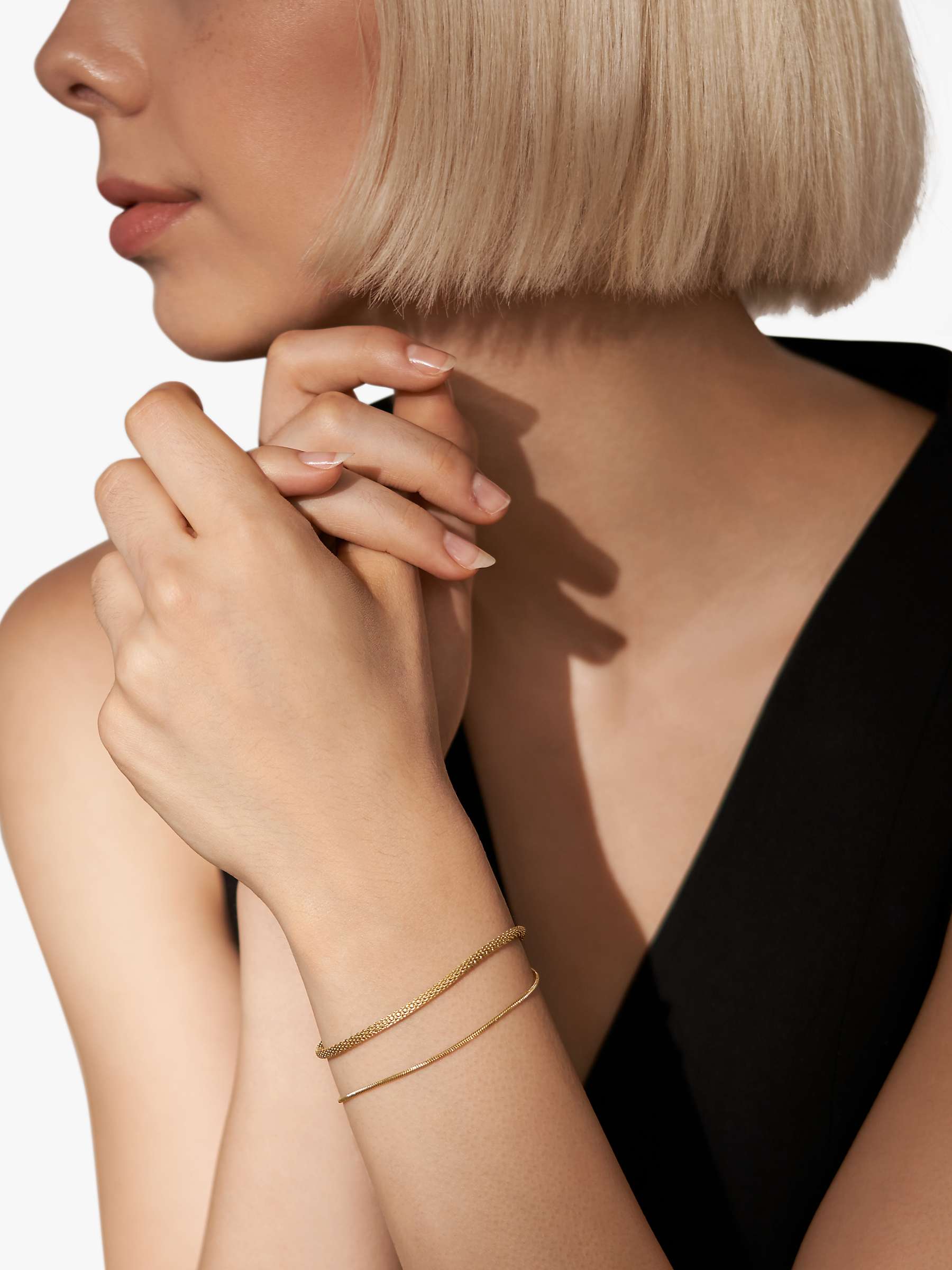 Buy Skagen Layered Chain Bracelet, Gold Online at johnlewis.com