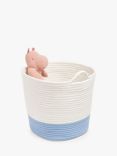 Great Little Trading Co Rope Storage Basket, Ivory/Blue