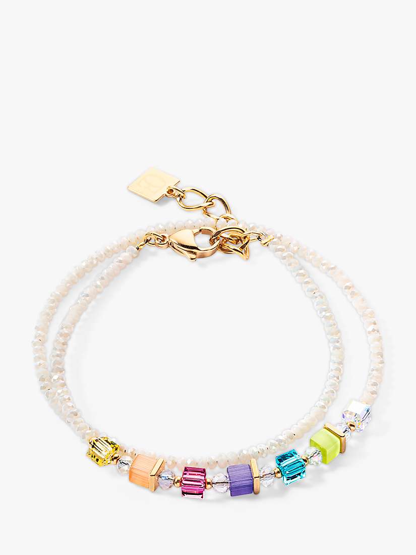 Buy COEUR DE LION Swarovski Crystal Bead Bracelet, Gold/Multi Online at johnlewis.com