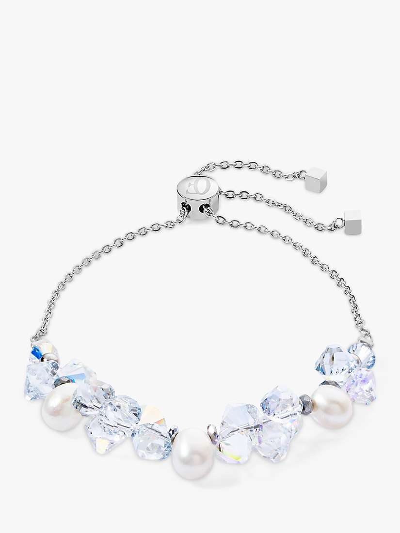 Buy COEUR DE LION Swarovski Crystal & Freshwater Pearl Bracelet, Silver Online at johnlewis.com