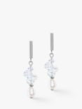 COEUR DE LION Swarovski Crystal Drop Earrings, Silver