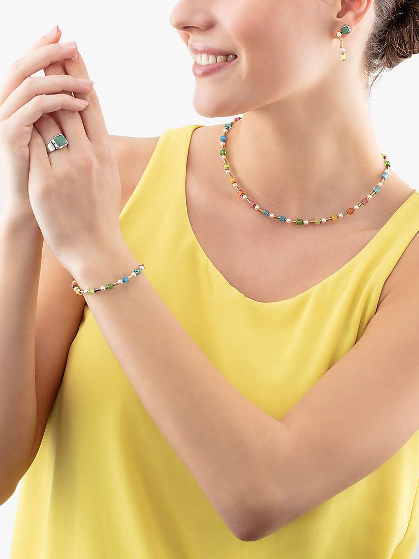 Buy COEUR DE LION Beaded Collar Necklace, Gold/Multi Online at johnlewis.com