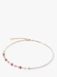 COEUR DE LION Round and Cube Beads Necklace, Gold/Multi