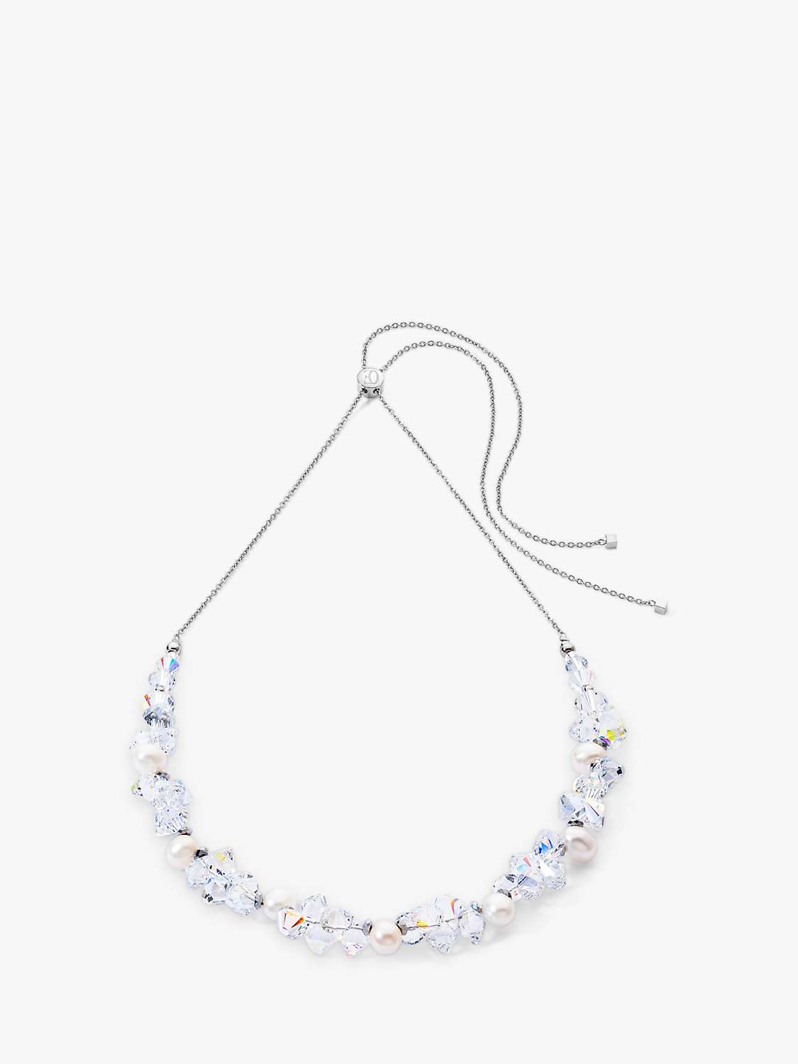 Buy COEUR DE LION Pearl & Crystal Necklace, Silver Online at johnlewis.com