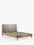 John Lewis Button Back Upholstered Bed Frame, Super King Size, Deep Velvet Biscuit