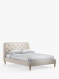 John Lewis Button Back Upholstered Bed Frame, Super King Size, Cotton Effect Beige