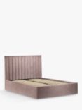 John Lewis Fluted Ottoman Storage Upholstered Bed Frame, Super King Size, Deep Velvet Heather