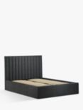 John Lewis Fluted Ottoman Storage Upholstered Bed Frame, Super King Size, Soft Touch Chenille Charcoal
