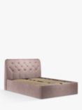 John Lewis Button Back Ottoman Storage Upholstered Bed Frame, Super King Size, Deep Vevet Heather