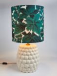 John Lewis X Collagerie Botanical Vine Print Berry Ceramic Table Lamp, White/Green