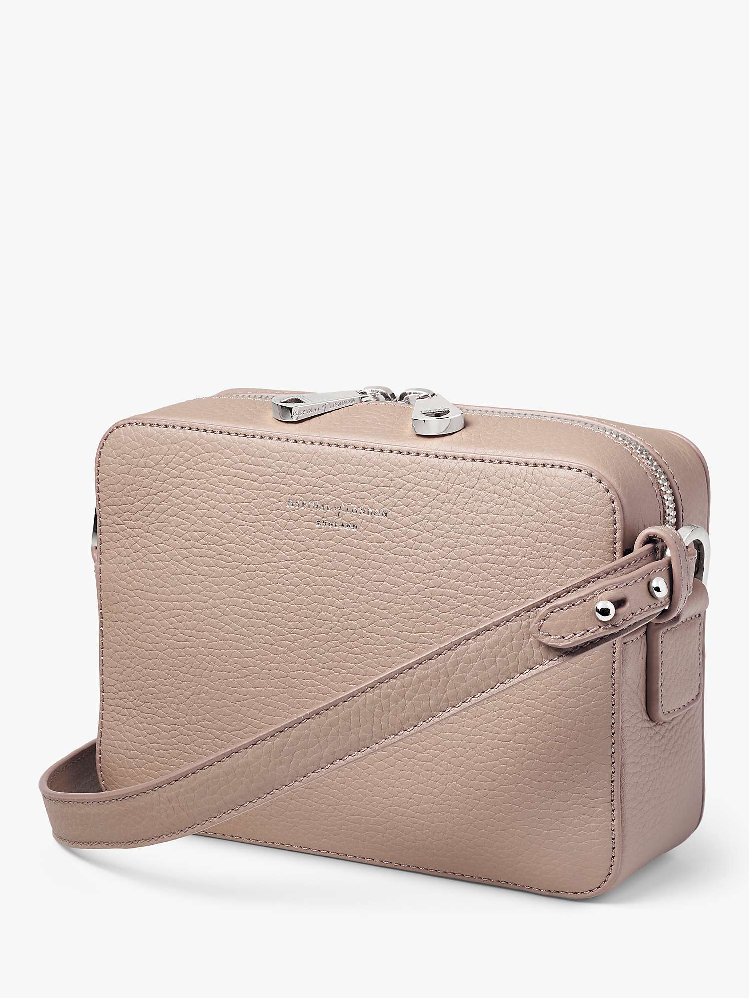 Buy Aspinal of London Leather Camera Bag, Soft Taupe Online at johnlewis.com