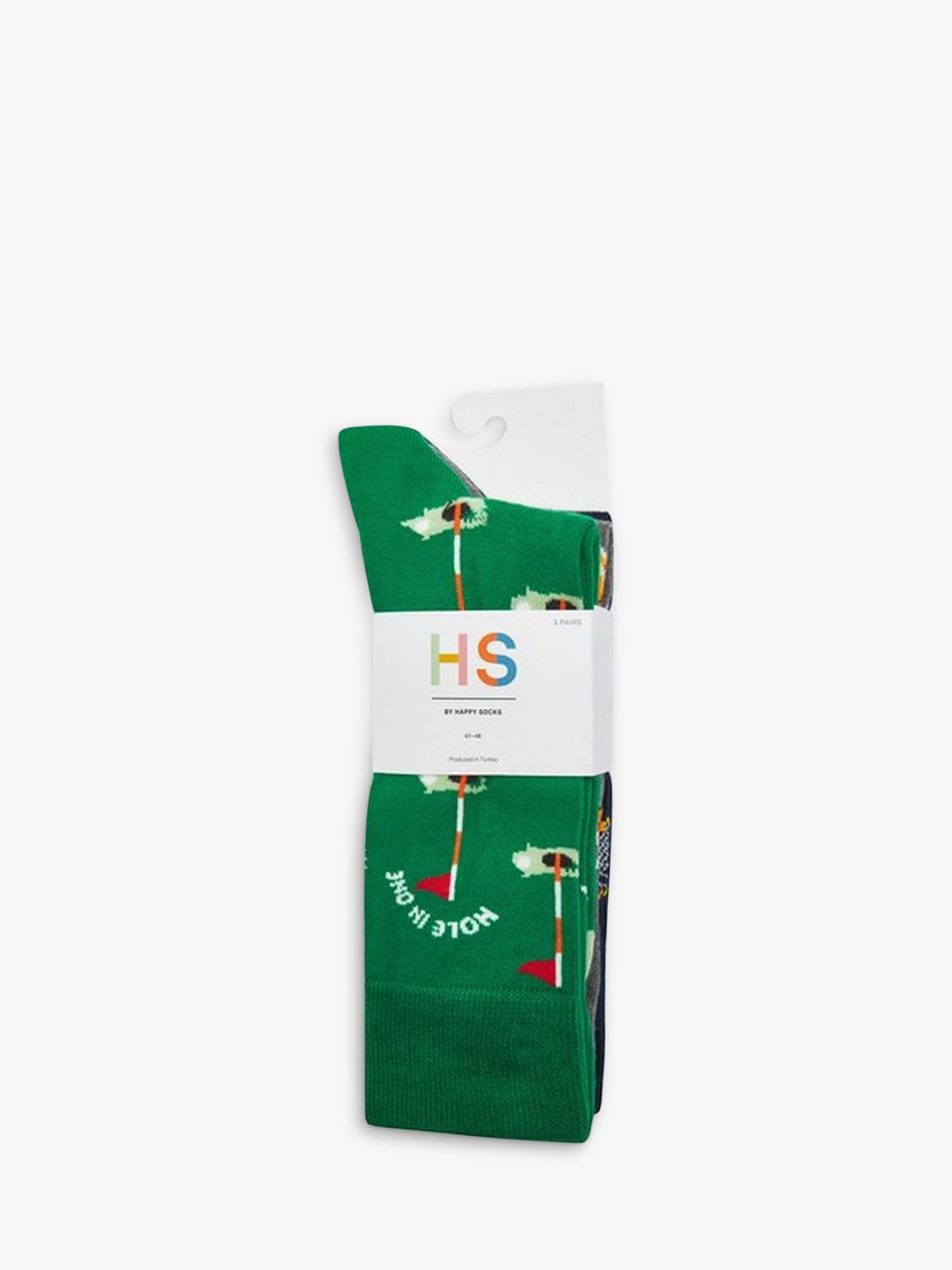 Buy HS by Happy Socks Sport Socks, Pack of 3, Multi Online at johnlewis.com