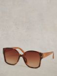 White Stuff Dee Women's Square Sunglasses, Orange