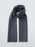 John Lewis Houndstooth Wool Scarf, Navy