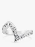Milton & Humble Jewellery Second Hand Platinum Diamond Wishbone Eternity Ring