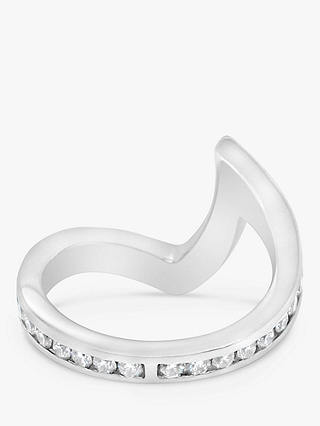 Milton & Humble Jewellery Second Hand Platinum Diamond Wishbone Eternity Ring