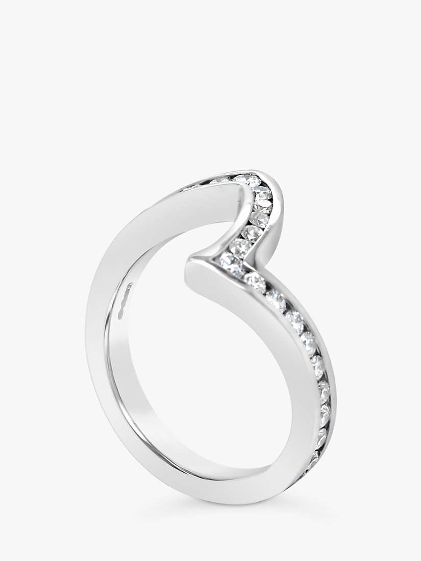 Buy Milton & Humble Jewellery Second Hand Platinum Diamond Wishbone Eternity Ring Online at johnlewis.com