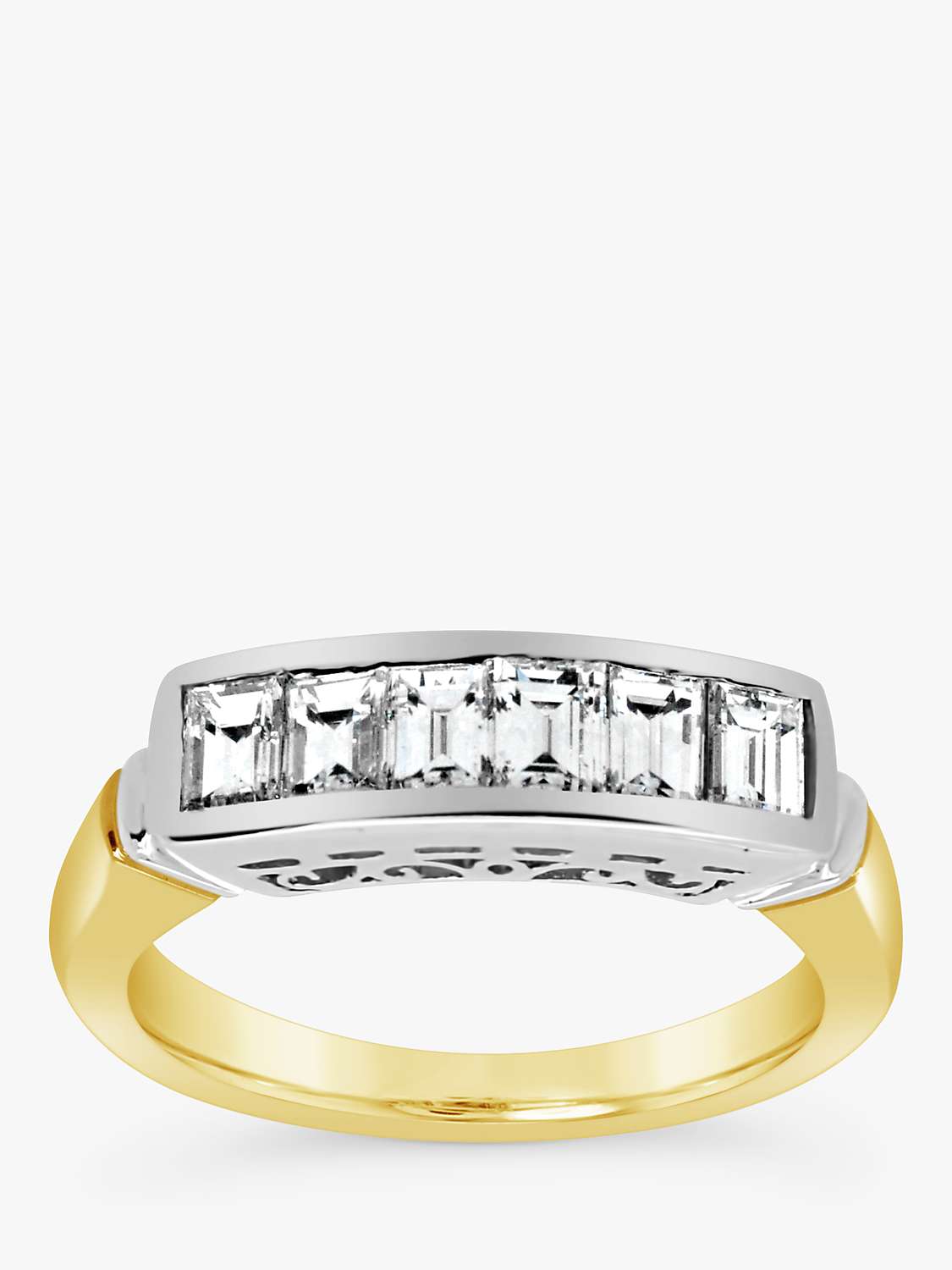 Buy Milton & Humble Jewellery Second Hand 14ct Yellow and White Gold Diamond Half Eternity Ring Online at johnlewis.com