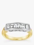 Milton & Humble Jewellery Pre-Loved 14ct Yellow and White Gold Diamond Half Eternity Ring