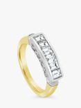 Milton & Humble Jewellery Second Hand 14ct Yellow and White Gold Diamond Half Eternity Ring