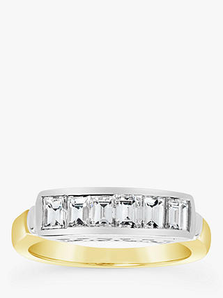 Milton & Humble Jewellery Second Hand 14ct Yellow and White Gold Diamond Half Eternity Ring