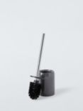 John Lewis Ceramic Toilet Brush and Holder, Steel