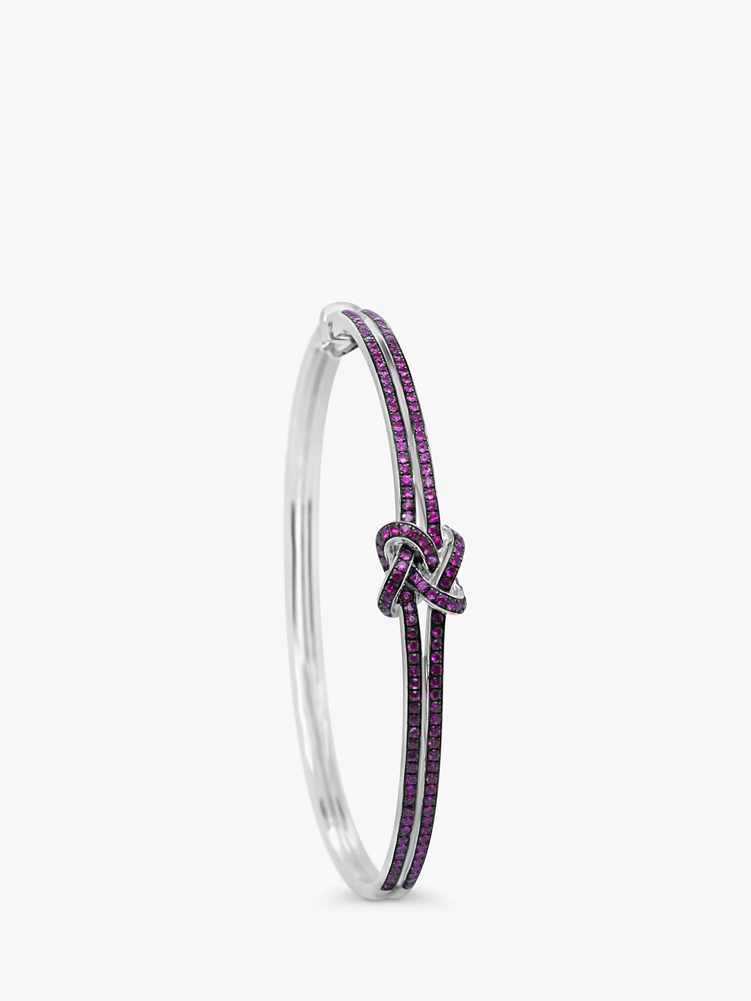 Buy Milton & Humble Jewellery Second Hand Theo Fennell 18ct White Gold Pink Sapphire Bangle, Dated London 2007 Online at johnlewis.com