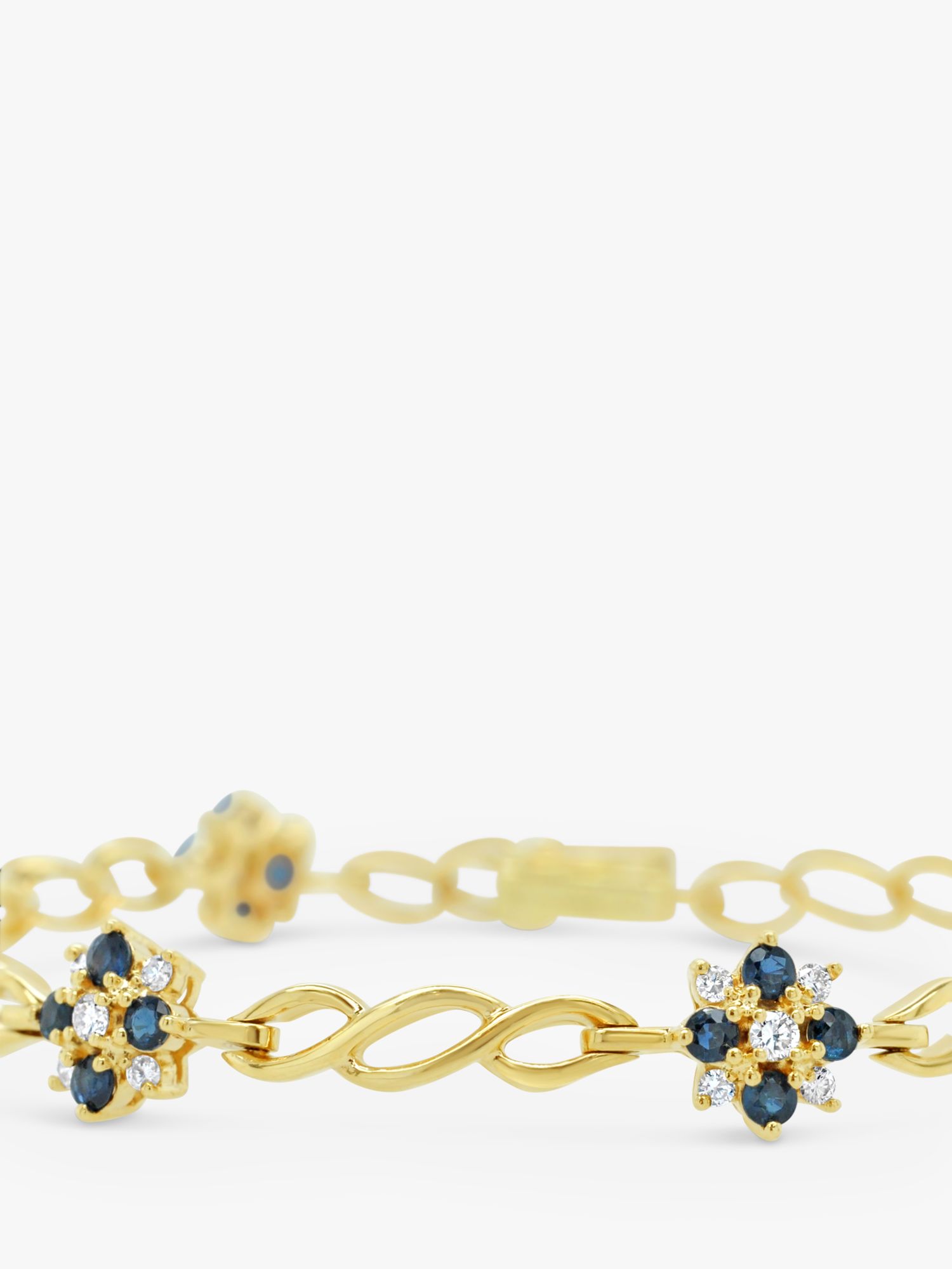 Milton & Humble Jewellery Second Hand Sapphire & Diamond Bracelet, Gold