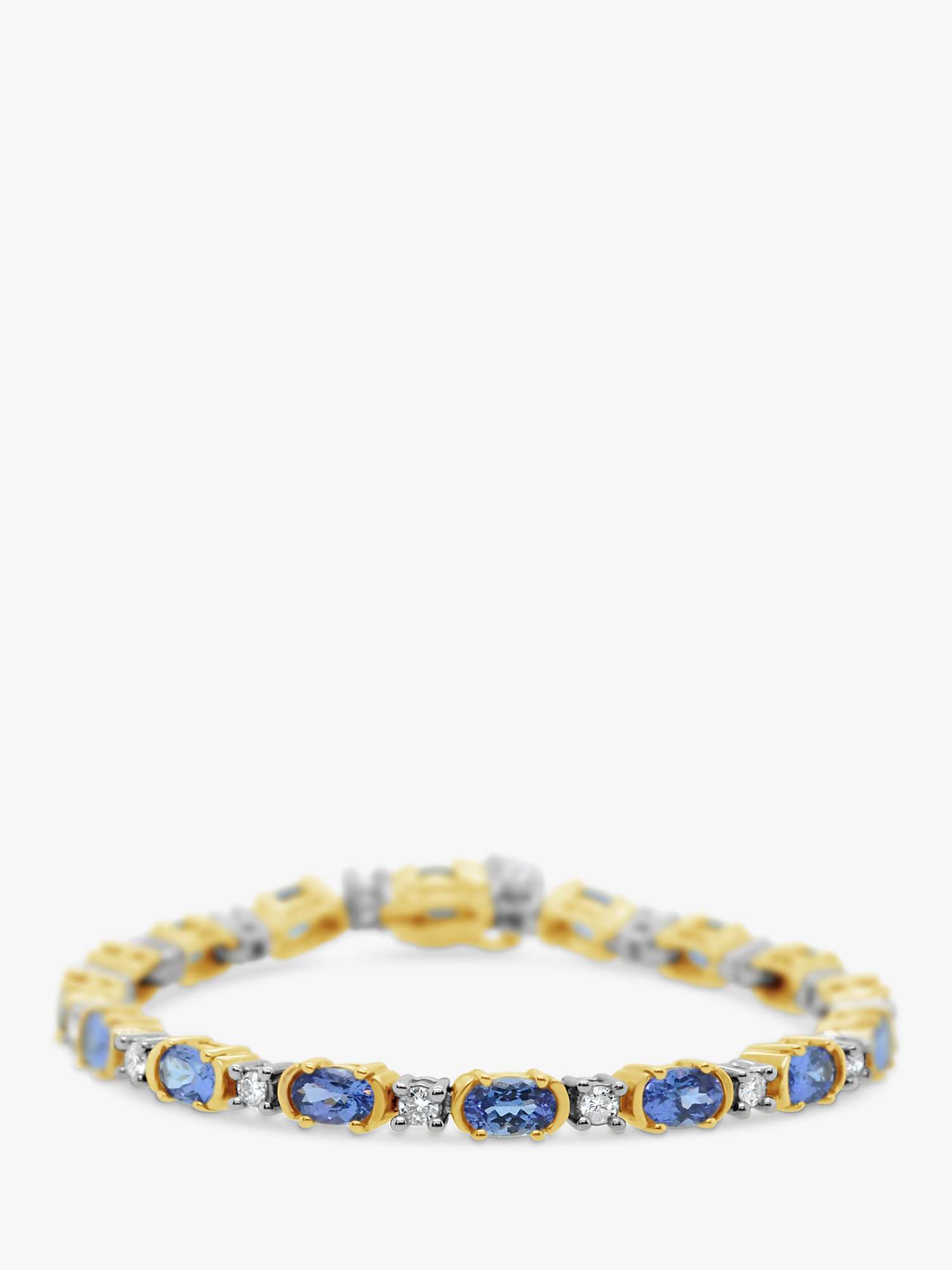 Buy Milton & Humble Jewellery Second Hand Tanzanite & Diamond Tennis Bracelet Online at johnlewis.com