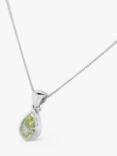 Milton & Humble Jewellery Pre-Loved 18ct White Gold Diamond Pear Pendant Necklace