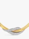 Milton & Humble Jewellery Second Hand Wempe 18ct Gold Pave Diamond Collarette Necklace, Gold