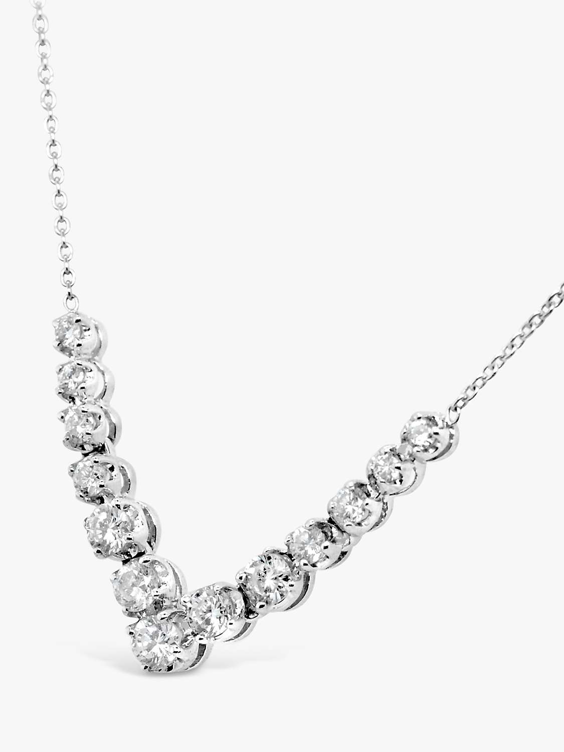 Buy Milton & Humble Jewellery Second Hand 14ct White Gold Diamond Necklace Online at johnlewis.com