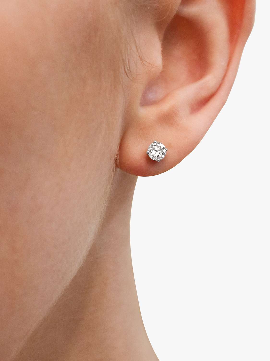 Buy Milton & Humble Jewellery Second Hand 18ct White Gold Diamond Stud Earrings Online at johnlewis.com