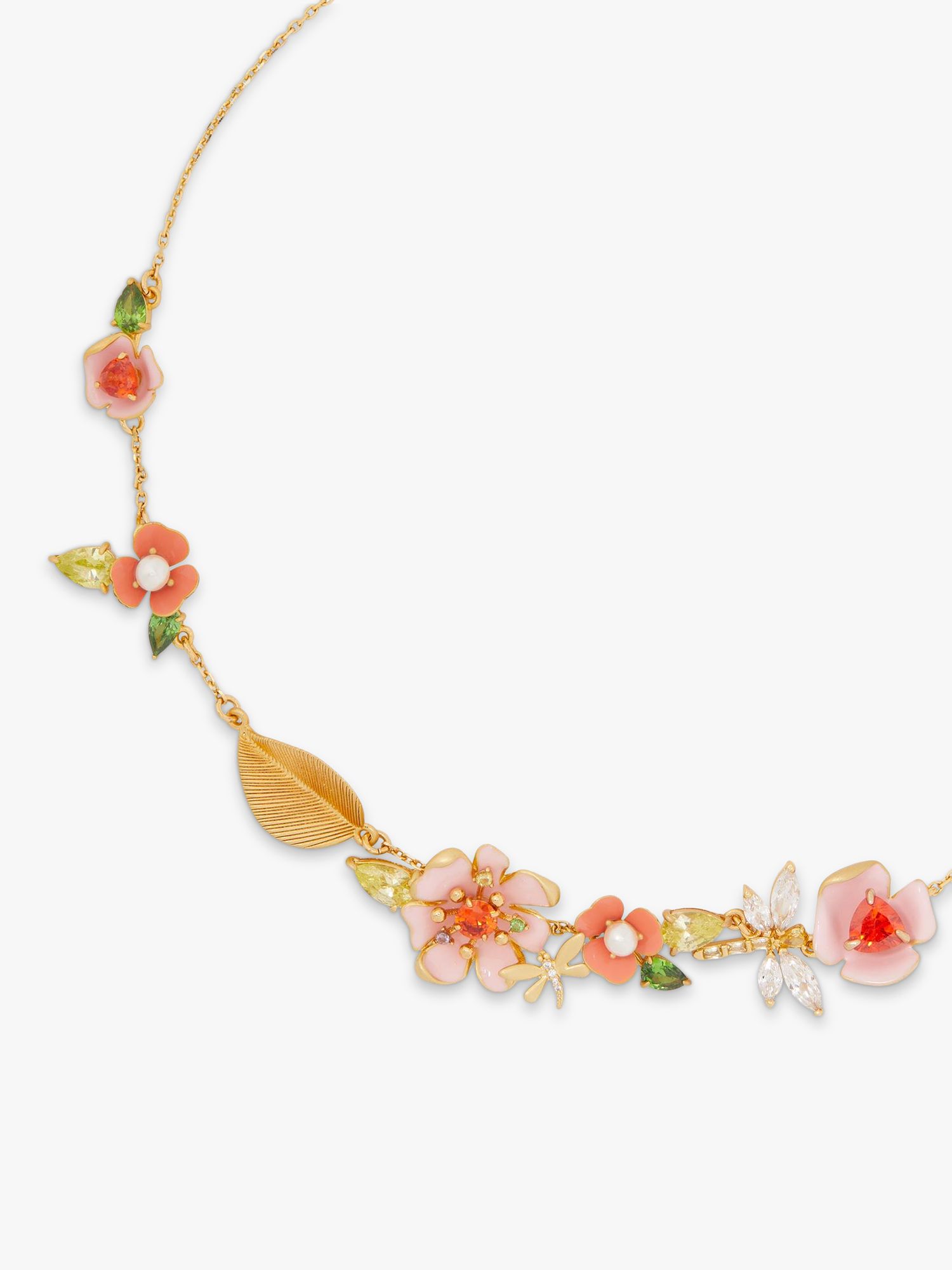 Buy kate spade new york Bloom Enamel Charm Necklace, Gold Online at johnlewis.com