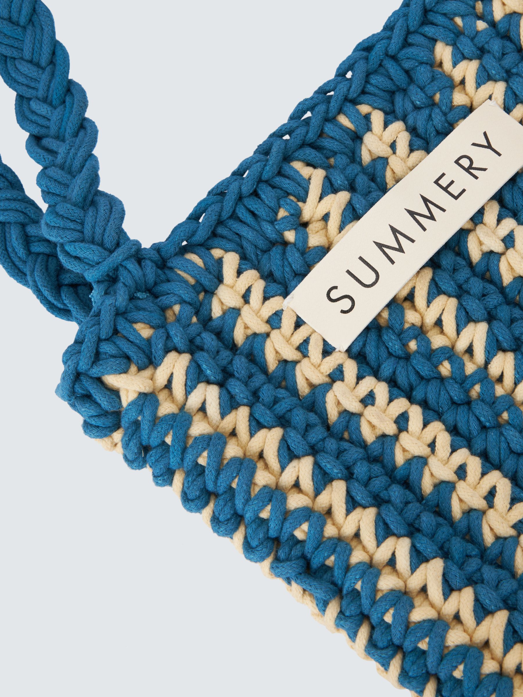 Buy SUMMERY Copenhagen Remy Textured Weave Mini Bag, Blue Danube Online at johnlewis.com
