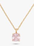 kate spade new york Little Luxuries Cubic Zirconia Pendant Necklace, Gold/Pink