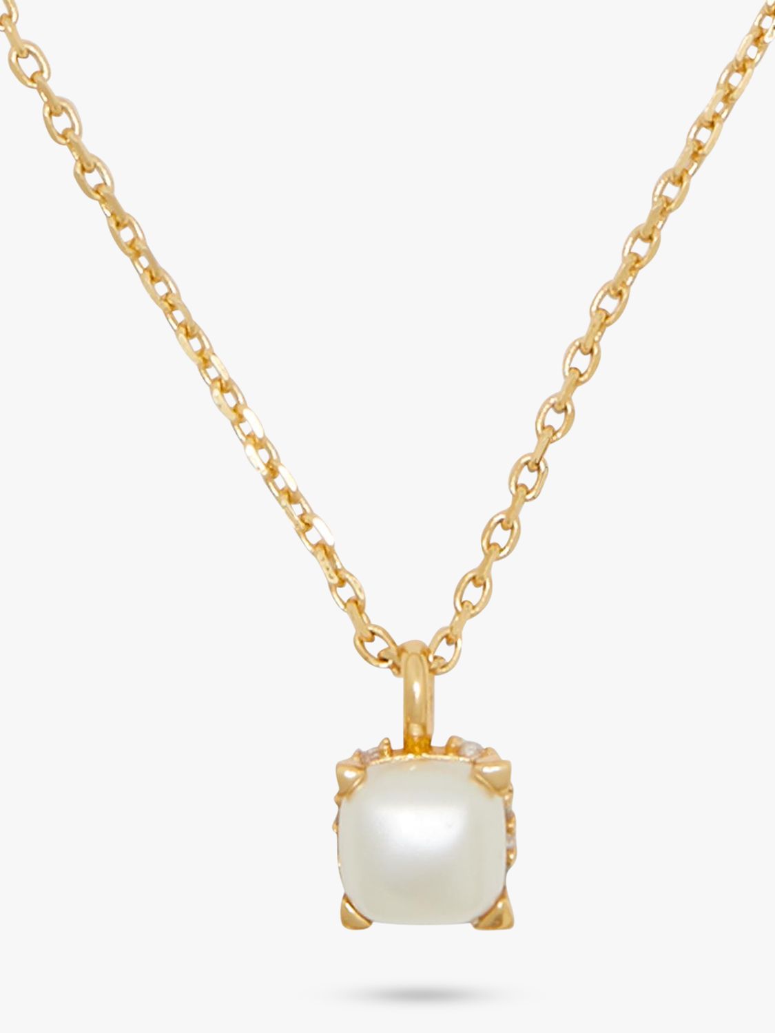 Buy kate spade new york Little Luxuries Glass Pearl Pendant Necklace, Gold Online at johnlewis.com