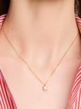 kate spade new york Little Luxuries Glass Pearl Pendant Necklace, Gold